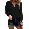 thumbnail image 2 of Yokua Womens Button Up Cardigan Knit Fabric Simple Design Long Sleeve Sweater Jacket, 2 of 8