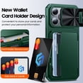 thumbnail image 4 of Oupeigar para iPhone 16 Pro con Tarjetero (4 Tarjetas), Cubierta Deslizante para Cámara, Protección contra Caídas, Parte Trasera Rígida Resistente, Funda de Teléfono Tipo Billetera con Borde de Silic, 4 of 9
