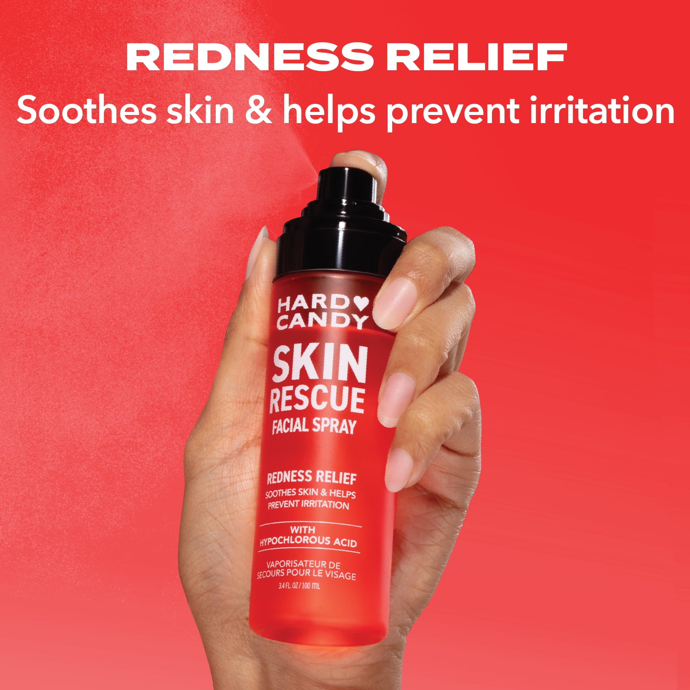 Hard Candy Skin Rescue Spray, Hypochlorous Acid, Redness Relief, Skin Calming Face Mist, 100 mL