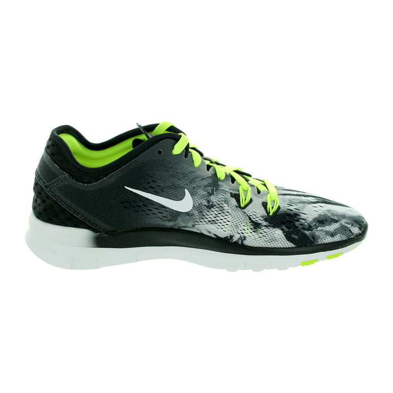 Pez anémona A través de frente Nike Free 5.0 TR Fit 5 Print 704695-014 Black/White/Volt Womens Running  Shoes - Walmart.com