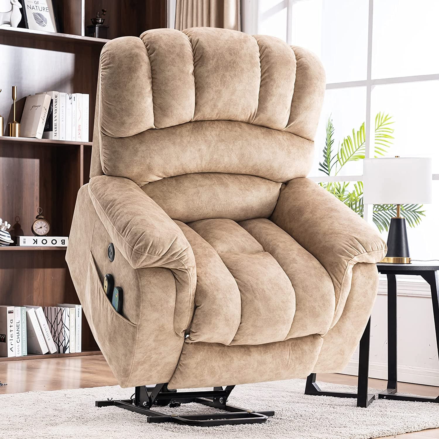 MEETWARM Large Power Lift Electric Recliner Chair with Massage and Heat