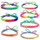 thumbnail image 1 of Pulsera colorida hecha a mano con hilo de 7 colores, pulsera tejida con arcoíris, muy vendida en Amazon, 1 of 5