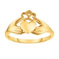 thumbnail image 1 of 14K Yellow Gold Claddagh Ring, Size 7, 1 of 1