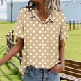 thumbnail image 5 of Blczomt Summer Women Tops Yellow Polka Dot Lightweight Blouse Button Down Casual 2026,XL, 5 of 5