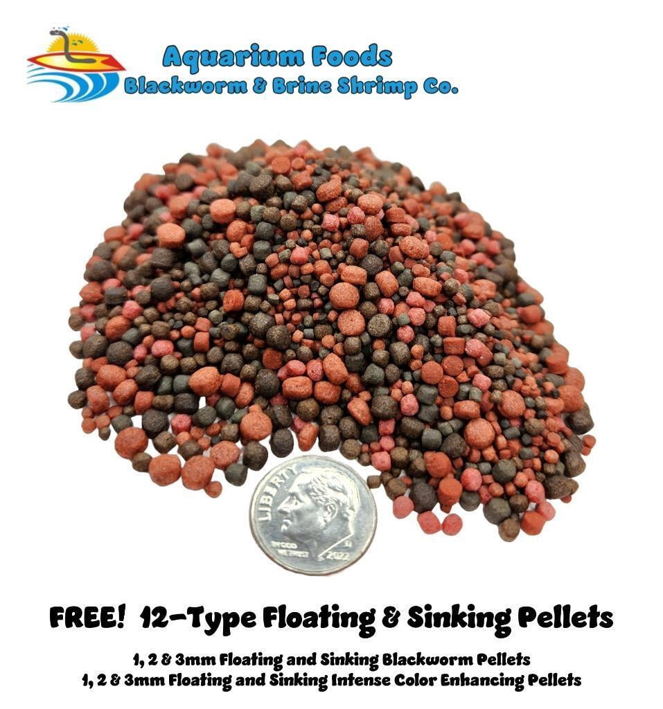 PREMIUM TROPICAL FISH FLAKE FOOD - FREE SINKING AND FLOATING PELLETS INCLUDED!...5-lb