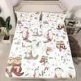 thumbnail image 2 of Homewish Cute Otter 4 Pieces Queen Sheet Sets for Children Teenagers,Stars Print Ultra Soft Flat Sheet,Cartoon Animal Koi Fish Queen Fitted Sheet,Super Cozy Room Decor, 2 of 7