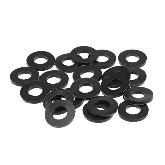 Uxcell 20mm O.D. 10mm I.D. 2.2mm Thick Rubber Flat Washer Gaskets 20 Count