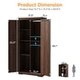 thumbnail image 4 of 72"H Farmhouse Storage Cabinet with Adjustable Shelves, Large Pantry Organize with 2 Barn Doors, Tall Freestanding Cabinet for Kitchen, Bathroom/Garage/Basement/Living/Utility Room, 4 of 8