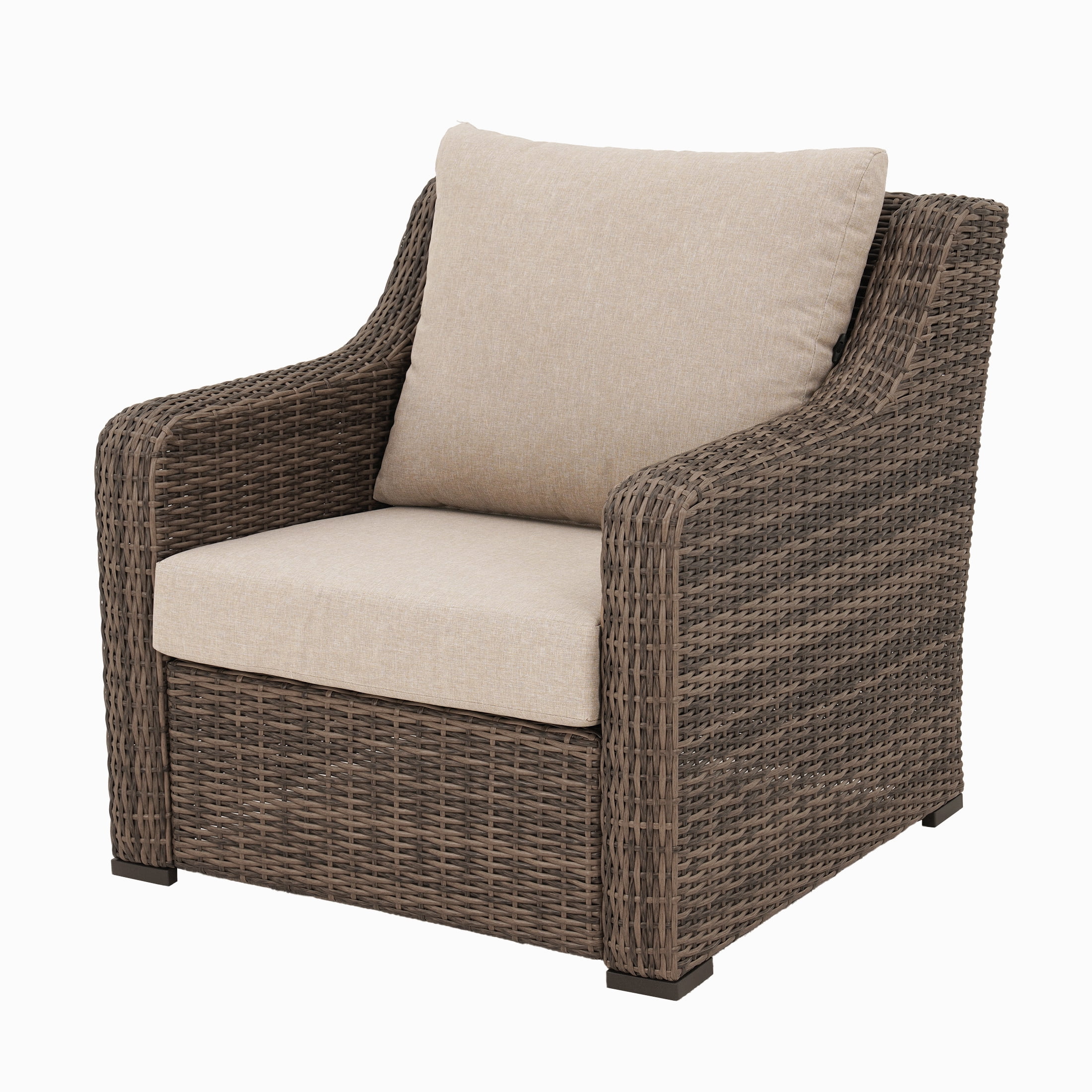 Better Homes & Gardens Hawthorne Park Outdoor Wicker Lounge Chair Set of 2, Beige