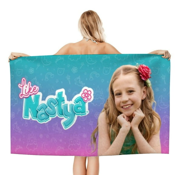 Like Nastya Gifts Beach Towel for Women Girl Birthday Inspired Fan Bath Outdoor Music Lover
