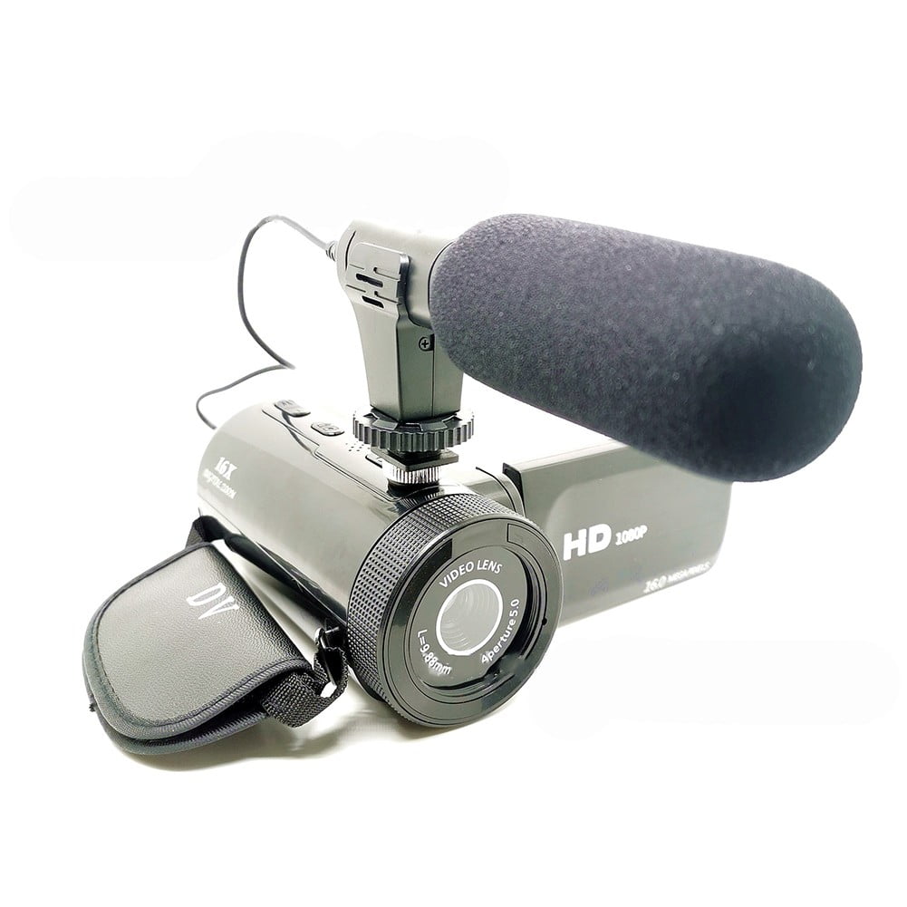 1080P FHD Video Camera with microphone:16X Zoom & 2.7 LCD Perfect for Vlogging!