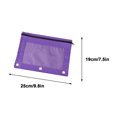thumbnail image 2 of Pencil Pouch for 3 Ring Binder, 7.5*9.8 Inch Fabric Binder Pouch, Pencil Bags with Zipper and Reinforced Grommets, Pencil Cases for Binder, Single-layer Color Zipper Large Capacity, 2 of 8