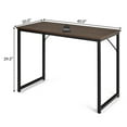 thumbnail image 4 of Giantex 40” Home Office Computer Desk, Modern Simple Writing Study Desk, Metal Frame Gaming Desk, Laptop PC Workstation, Coffee, 4 of 8