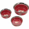 thumbnail image 1 of Assiette pour Chien 5 Po. Ritz Bord Cuivré - Rouge, 1 of 1