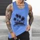 thumbnail image 2 of Camisetas de Tanque de los Hombres Tanque de los Hombres Incolor Gradiente de Impresión Cuello Redondo Correa Delgada Fuga Atrás Regular Casual Deportes Blusas de Tanque, 2 of 5