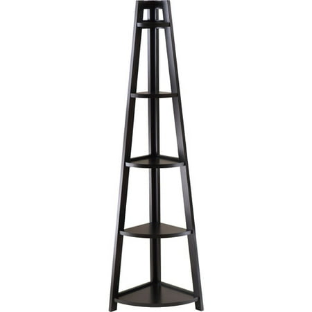 Adam 5 Tier Corner Shelf Black Walmart Com