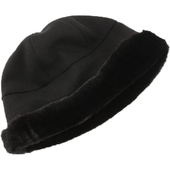 CoCopeaunts Reversible Bucket Hat for Men Winter Warm Cold Proof Winter Hat Outdoor Riding Double Sided Wear Fisherman Hat