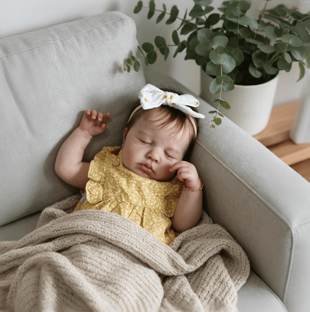 20 Inch Realistic Reborn Baby Dolls Girl Loulou Newborn Baby Doll Full Body Vinyl Silicone