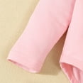 thumbnail image 5 of TOWED22 Baby Girl Fall Winter Clothes Long Sleeve Romper + Bow Print Pants + Headband Set 3pcs Newborn Infant Girl Outfits(Pink,0-3 M), 5 of 9