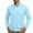 Light Blue, variant on UAMVSH Men's Sun Protection Shirts UV UPF 50 Long Sleeve Button T-Shirt Quick Dry Brethable Lightweight Tops for Outdoor Sports