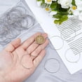 thumbnail image 3 of 200pcs Hoop Ear Wires 40mm Stainless Steel Color Wine Glass Charms Rings 316 Surgical Stainless Steel Beading Hoop Rings for Wedding Party Wine Glass Marker Earring Jewelry Making, 3 of 9