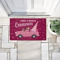 thumbnail image 2 of Midcentury Pink Christmas Printed Outdoor Door Mat, design by Darlene Seale, 18"x30", 2 of 8