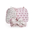 thumbnail image 3 of No Boundaries Women's Quilted Pouch and Hair Scrunchie Set, 2-Piece, Pink Jubilee Bow/Floral, 3 of 5