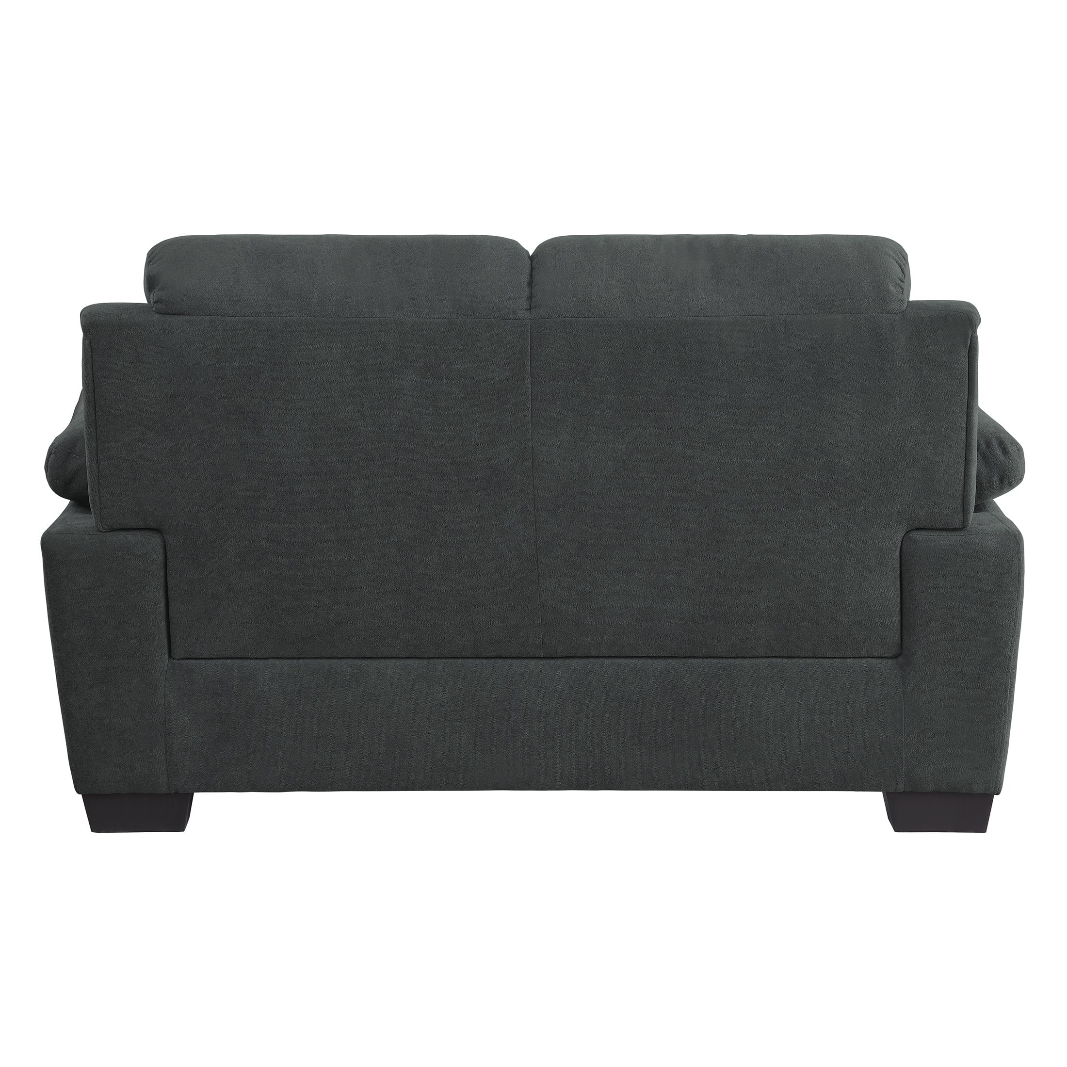 OakvillePark Milford Fabric Upholstered Living Room Loveseat, Dark Gray