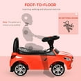 thumbnail image 5 of Aosom Kids Ride On Push Car, Foot-to-Floor Walking Sliding Toy Car for Toddler with Working Horn, Music, Headlights and Storage, Red, 5 of 9