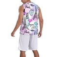 thumbnail image 5 of Easygdp Eiffel Tower and Hearts Men's Mesh Basketball Jersey Quick Drying Sleeveless Shirts Fitted Muscle Tank Tops Sport Round Neck T-Shirt - XX-Large, 5 of 9
