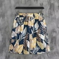 thumbnail image 5 of sovlvnd Cargo Shorts for Men, Mens Casual Printed Beach Shorts With Elastic Waist And Drawstring Pocketless Knee Length L, Black, 5 of 5