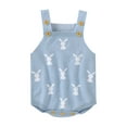 thumbnail image 2 of Musuos Newborn Baby Easter Romper 3 6 12 18M Cute Rabbit Pattern Sleeveless Jumpsuit, 2 of 8