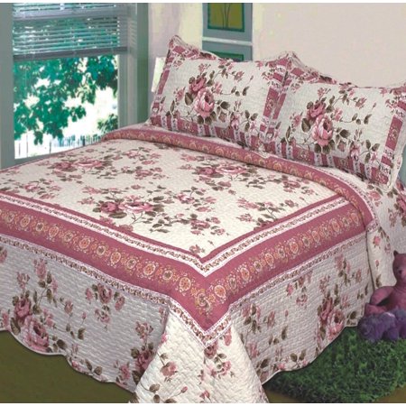 Fancy Collection 3 Pc Bedspread Bed Cover Beige Pink Floral (King) - Walmart.com Fancy Collection 3 Pc Bedspread Bed Cover Beige Pink Floral (King) - Walmart.com