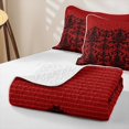 thumbnail image 4 of Erosebridal Classic Damask Flower Twin Quilt Set for Women Girls, Boho Line Stripe Twin Coverlet Set, 2-Piece, 4 of 7