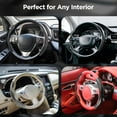 thumbnail image 6 of Universal Fit 14.5“-16” Carbon Fiber Steering Wheel Cover, BenLoc Hard Car Steering Wheel Cover Protector High Gloss Black, 6 of 8