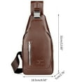 thumbnail image 4 of MUSOIE Vegan Leather Sling Bag for Men Women Backpack Chest Shoulder Satchel Crossbody Bags, 4 of 5