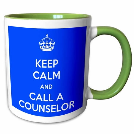 

Keep Calm And Call A Counselor Blue 11oz Two-Tone Green Mug mug-216314-7
