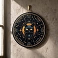 thumbnail image 5 of Wheel Of The Year Wall Hanging, Wooden Black Cat Pagan Witch Calendar, 7.5in Wicca Altar Decor for Yule, Celestial Signs, Christmas & Halloween, 5 of 5