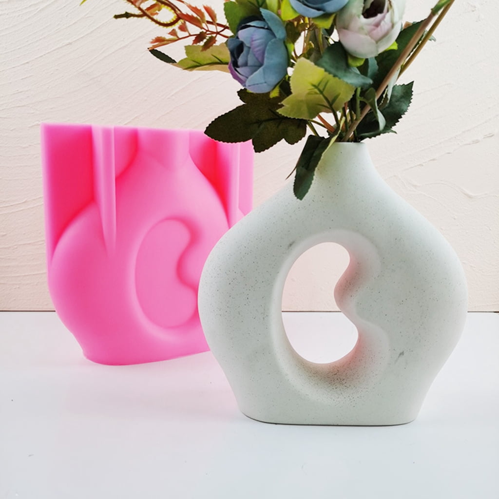 lanema Vase Resin Mold Pen Holder Silicone Mold Flower Pot Epoxy Casting Mold Succulent Organizer Storage Mold Table Decor