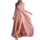 thumbnail image 1 of Vestido de cóctel largo de fiesta de manga larga con abertura alta de lentejuelas sólidas sin grapas de manga corta Sexy para mujer a la moda Fridja  qw578, 1 of 9