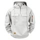 thumbnail image 4 of pstuiky camisa de manga larga para hombre, Sudadera con capucha, cremallera de un cuarto y múltiples bolsillos de manga larga de color liso para hombre Tops casuales para hombres xxxl, 4 of 4