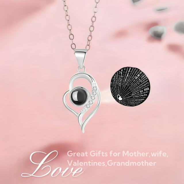 Sdmnsg-T Vraie Rose Préservée avec Cœur Je t'Aime Colliers pour Femmes - Fleurs Rouges Éternelles Cadeaux pour Elle Ensemble Cadeau Romantique pour Petite Amie Anniversaire de Mariage à la Saint-Valentin Fête des Mères Noël