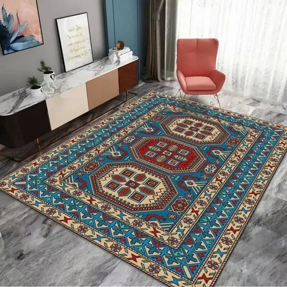 Ethnic Retro Style Carpet for Living Room Large Area 200x300 Decorative Home Persian Rug Bedroom Sofa Bedside Non-slip Floor Mat