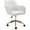 Teddy White, variant on FOXHUNTER Home Office Desk Chair, Swivel Vanity Chair with Golden Legs Computer Chairs Adjustable Rolling Chairs Makeup Chair for Bedroom, Teddy Green