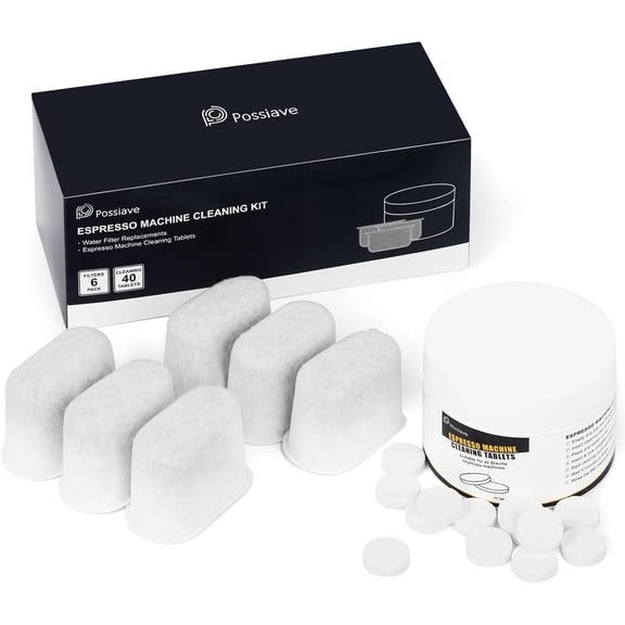 Espresso Cleaning Kits for Breville Machines, Includes 40 Cleaning Tablets and 6 Water Filters, Breville Espresso Machine Accessories