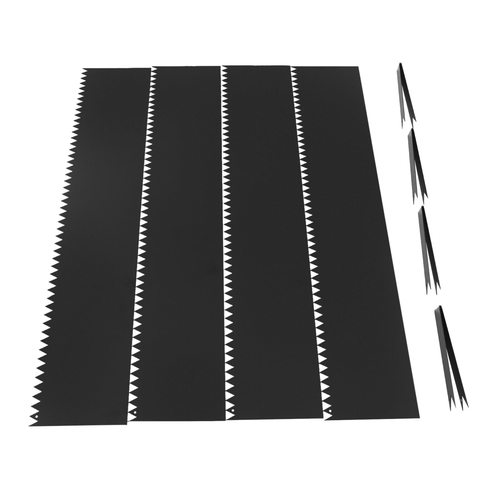 4PCS Steel Landscape Edging 40 x 8 Inch, Landscape Edging Border, 13ft Total Length Metal Landscape Edging, Black Lawn Edge for Garden Yard