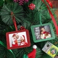 thumbnail image 3 of 36 Pieces Christmas Photo Ornament Frames Mini Felt Glitter Hanging Photo Frame Small Holiday Frames Christmas Tree Decoration for Present Christmas Tree Picture Frames (Red, Green), 3 of 7