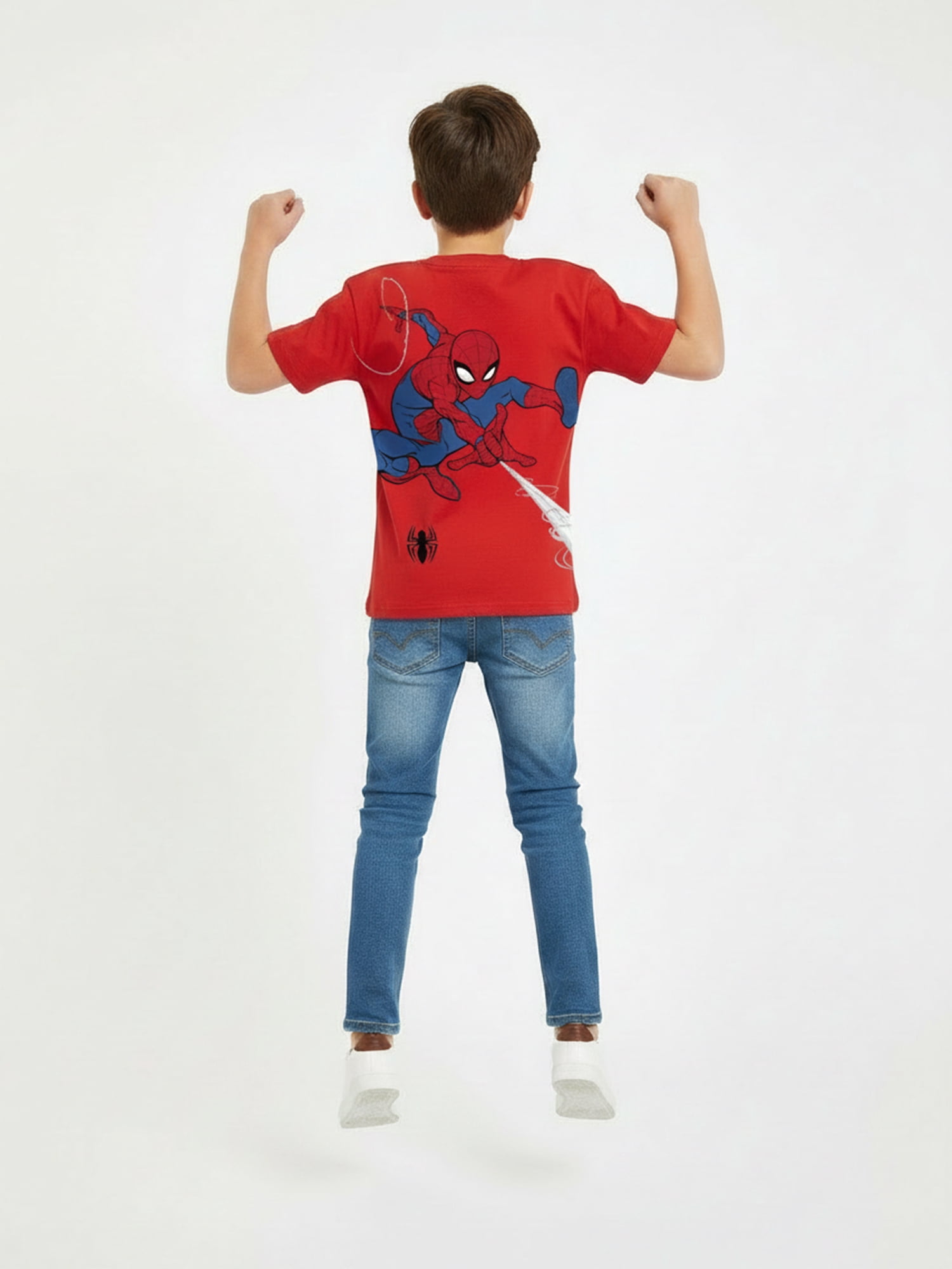 Spider-Man Boys' Embroidered Tee with Short Sleeves, Sizes 4-18