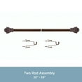 thumbnail image 6 of Kenney Riley 30-84" Value Decorative Steel Adjustable Curtain Rod, 1" Dia., Chocolate, 6 of 9