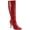 Red Snake, variant on Womens Rajel Faux Leather Snake Print Knee-High Boots